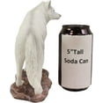 thumbnail image 2 of Ebros Gift Realistic Winter Hunter Tundra White Albino Wolf Statue 8" Long, 2 of 7