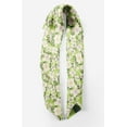 thumbnail image 2 of Bimba Green Leaves & Cardamine Floral Pure Silk Printed Scarf Dupatta Head Neck Wrap Bandanas For Women 40 x 80 Inches, 2 of 6
