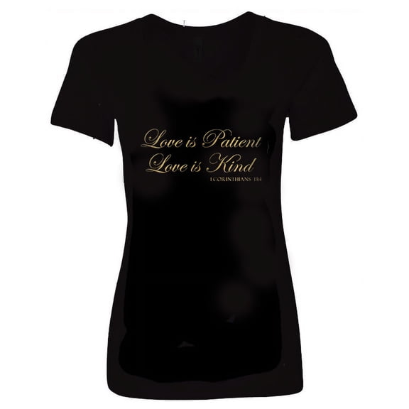 LOVE IS PATIENT LOVE IS KIND - VNECK