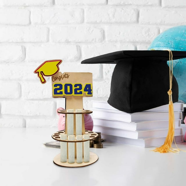 Xihbxyly Billetera de Graduación, Portamonedas de Madera Único, Diseño Ligero y Resistente, Decoración para Fiesta de Graduación, Regalo para Fiestas, Práctico Almacenamiento de Efectivo y Tarjetas,
