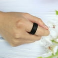 thumbnail image 4 of Women's Silicone Wedding Rings - Rubber Wedding Rings - 8mm Wide, 2mm Thick (Black), 4 of 4