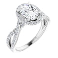 thumbnail image 5 of Amor Jewel 14K White Gold Plated Rings - Oval Cut Excellent 1.59 Ct Diamond Ring for Women's - Engagement Double-Halo with Multi Accent Rings - Classic Engagement Wedding Solitaire Rings, 5 of 5