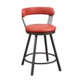 thumbnail image 3 of OakvillePark Belmar Swivel Counter Height Barstool (Set of 2), Red, 3 of 6