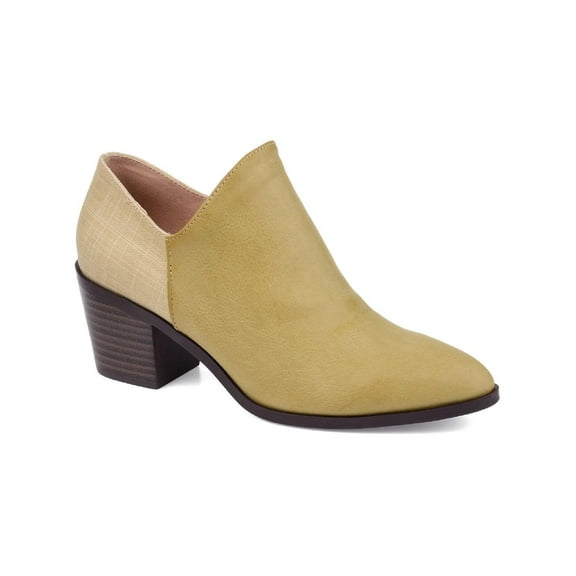 Journee Collection Womens Adison Faux Leather Almond Toe Shooties