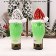 thumbnail image 3 of Injueey Cubierta navideña para botella de vino, sombrero de cerveza, barba verde, sombrero de estilo de felpa, accesorios de decoración Kits de decoración para fiestas Rojo Injueey HA068778-01, 3 of 6