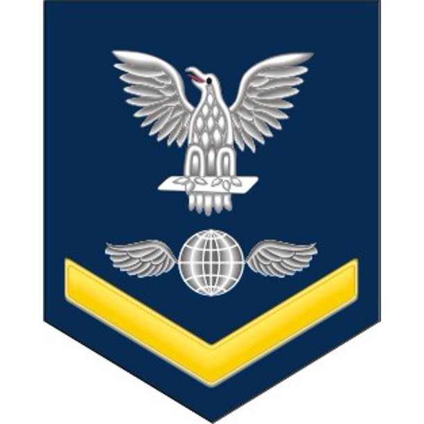 3.8 Inch Navy Gold E4 Aviation Electronics Mate AE Decal Sticker