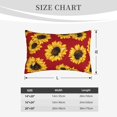 thumbnail image 6 of Daiia Sunflowers On Red Bedding Waterproof Pillow Protector Zippered Queen – Bed Bug Proof Pillow Encasement-16"x24", 6 of 9