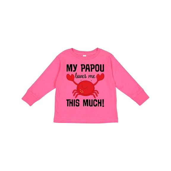 Inktastic My Papou Loves Me Boys or Girls Long Sleeve Toddler T-Shirt