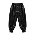 thumbnail image 4 of LiiYii Kids Boys Girls Sequins Hip-hop Jazz Latin Street Dance Costume Jacket with Pants 2pcs Black 110, 4 of 7