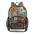 thumbnail image 4 of Iauyy Clear Backpack Heavy Duty PVC Transparent Backpack for College Workplace, Vintage Digger, 4 of 8