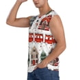 thumbnail image 3 of Balery Christmas Houses Camisetas sin mangas para hombre, absorbe la humedad y protege contra el mal olor.-Large, 3 of 7