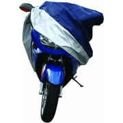 Pilot Automotive CC-6331 Blue/Silver Motorcycle Cover, Small
