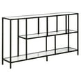 thumbnail image 5 of Evelyn&Zoe Winthrop 52" Wide Rectangular Console Table with Glass Shelves, Blackened Bronze, 5 of 7