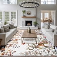 thumbnail image 3 of 5'x7' Area Rugs for Living Room Bedroom, Christmas Snowman Washable Rug Carpet Runner Indoor Outdoor, Xmas Snowflake Elk Eucalyptus Leaves Non Slip Floor Mats Area Rug for Kitchen, Nursery, 3 of 8