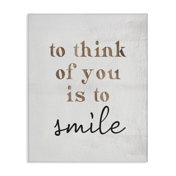 Stupell Industries Glam Romantic Smile Quote Pretty Glam Detail Typography Canvas Art, 16 x 20, by Lil' Rue