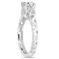 thumbnail image 2 of Pompeii 1ct Vintage 3-Stone Diamond Engagement Ring 14K White Gold (G/H,I1), 2 of 4