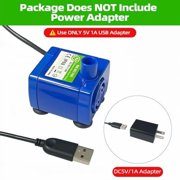 Cat Water Fountain Pump (No Led & with Brush),IP68 DR-DC 160 Submersible Water Pump for Stainless Steel,Ceramic Cat Water Fountain,Ultra Quiet Pet Fountain Pump