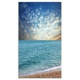 thumbnail image 2 of Fasting Moving Clouds Over Blue Beach - Modern Beach Canvas Art Print, 2 of 3