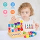 thumbnail image 2 of Juego de secuenciación de cuentas Montessori para niños, juguetes de cuentas de cordones de madera para niños pequeños, apilador de formas de colores a juego para 2, 3, 4, 5 años, juguetes educativos, 2 of 8
