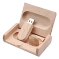 thumbnail image 1 of Windfall Wooden Box Mini U Disk USB Flash Drive Memory Stick Gift for PC Computer（64MB/128MB/256MB/512MB/1G/2G/4G/8G/16G/32G/64G Optional）, 1 of 7