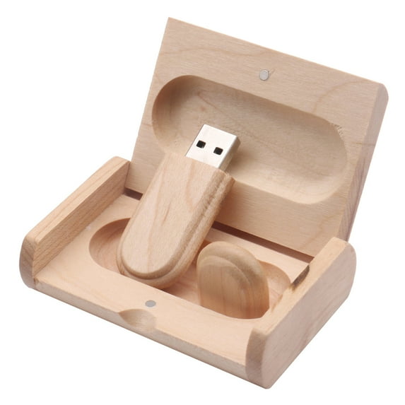 Windfall Wooden Box Mini U Disk USB Flash Drive Memory Stick Gift for PC Computer(64MB/128MB/256MB/512MB/1G/2G/4G/8G/16G/32G/64G Optional)
