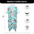 thumbnail image 6 of HELLHERO Polyester Bathing Suit Cover Up for Summer Long Free Size Long Kimono Cover Ups for Swimwear Women Fruit Floral Pattern, 6 of 6