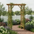 thumbnail image 6 of Wooden Arbor, Wedding Arch for Ceremony, Wood Trellis for Plant Climbing, Christmas Decor Pergola for Garden Backyard, 6 of 14