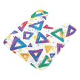 thumbnail image 7 of Yayeee Bath Rug for Bathroom Floor Non Slip Contour Fluffy Soft Absorbent Mat, 20"x24", Green Simple Triangles, 7 of 7