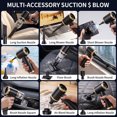 thumbnail image 3 of YIKEXINCHEN Handheld Vacuum Cleaner Cordless Car Vacuum 9000Pa 4-in-1 Portable Mini Household Compact Vacuum w/ 7 Attachments, 3 of 9