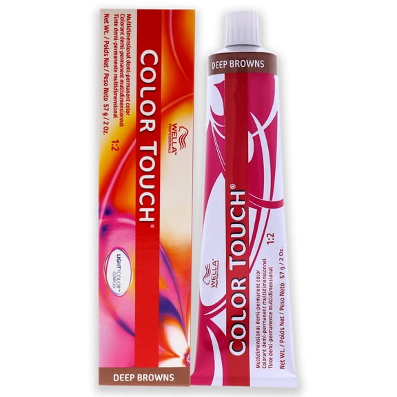 Color Touch Demi-Permanent Color - 6 77 Dark Blonde-Intense Brown by Wella for Unisex - 2 oz Hair Co