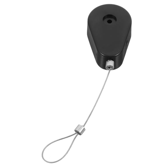 LOLIPPYY Retractable Steel Wire Rope Combination Lock Black Adjustable Length for Travel 1Pack