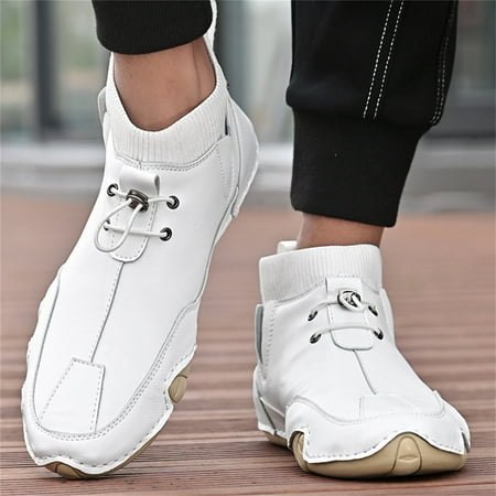 

Men s High-top Leather Shoes Trend Lazy Set Foot Men s Shoes Trend