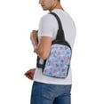 thumbnail image 5 of Rocae Strawberry And Flowers for Lightweight Chest Bag Dual Pocket, Waterproof Crossbody Sling Bag for Men and Women, 5 of 8