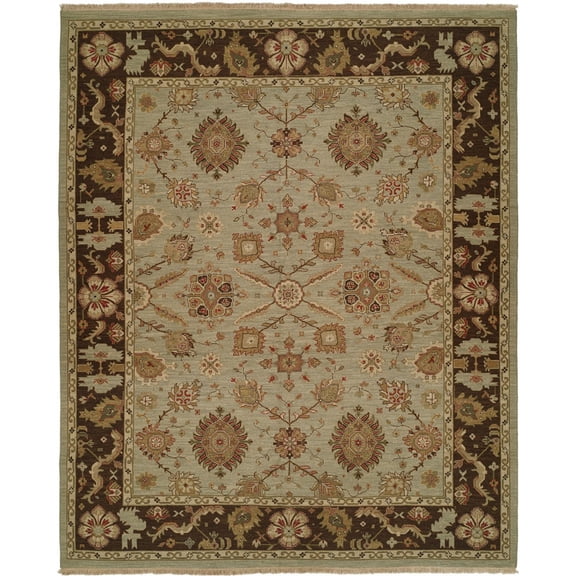 Kalaty Soumak Area Rug SU-266 Lblbrn Rings Scrolls 2' 6" x 10' Rectangle