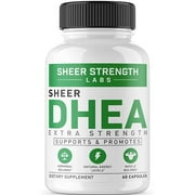 DHEA capsules by Sheer Strength Labs a supplement for Women & Men - 60 Count