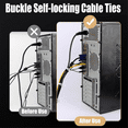 thumbnail image 3 of 100PCS Buckle Self-Locking Premium Nylon Cable Wire Ties,8 X 200mm Adjustable Reusable Nylon Strap with Buckle, 3 of 6