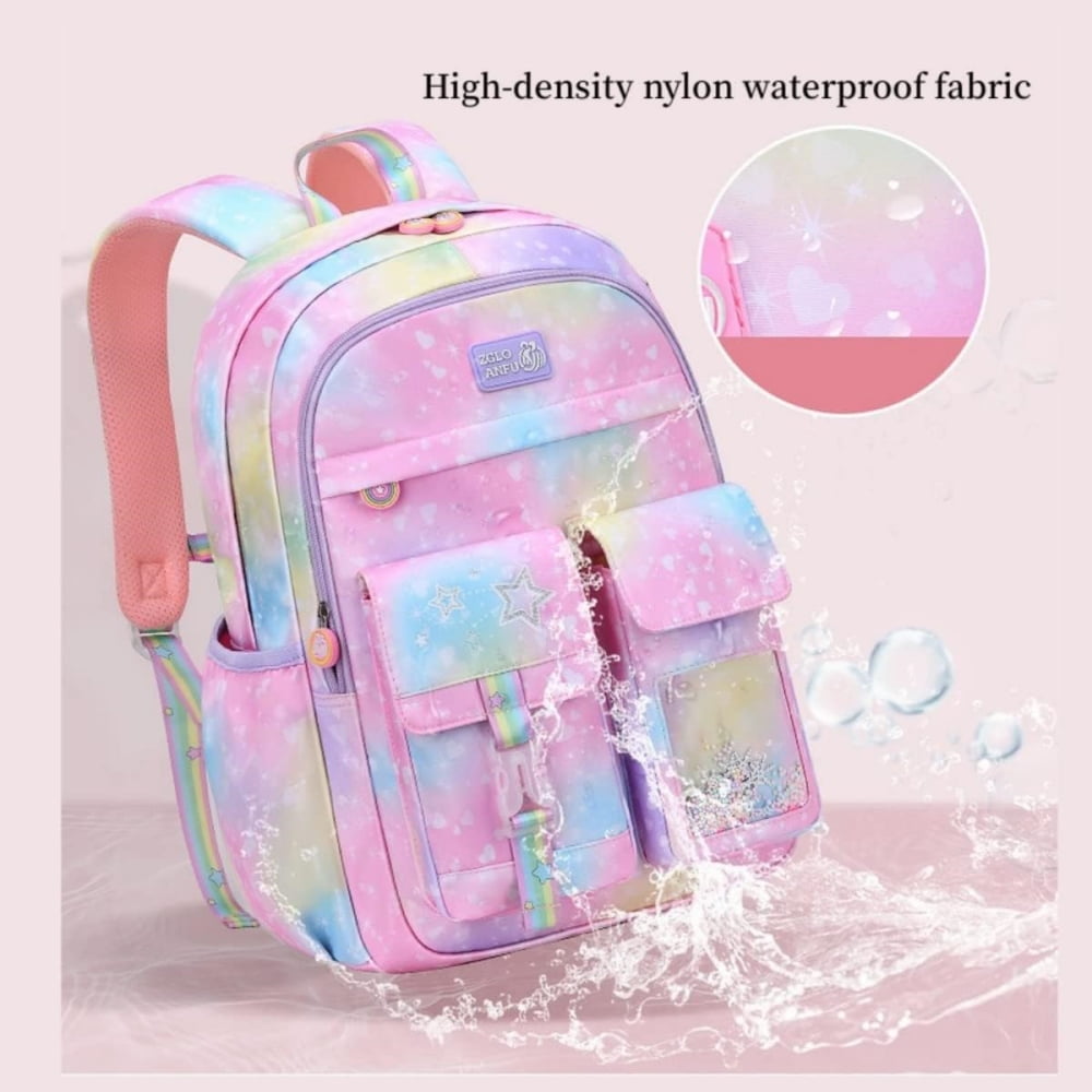 Tyethy School Backpacks for Girls, Lightweight School Bags Kids Backpacks Cute Bookbag, Pink