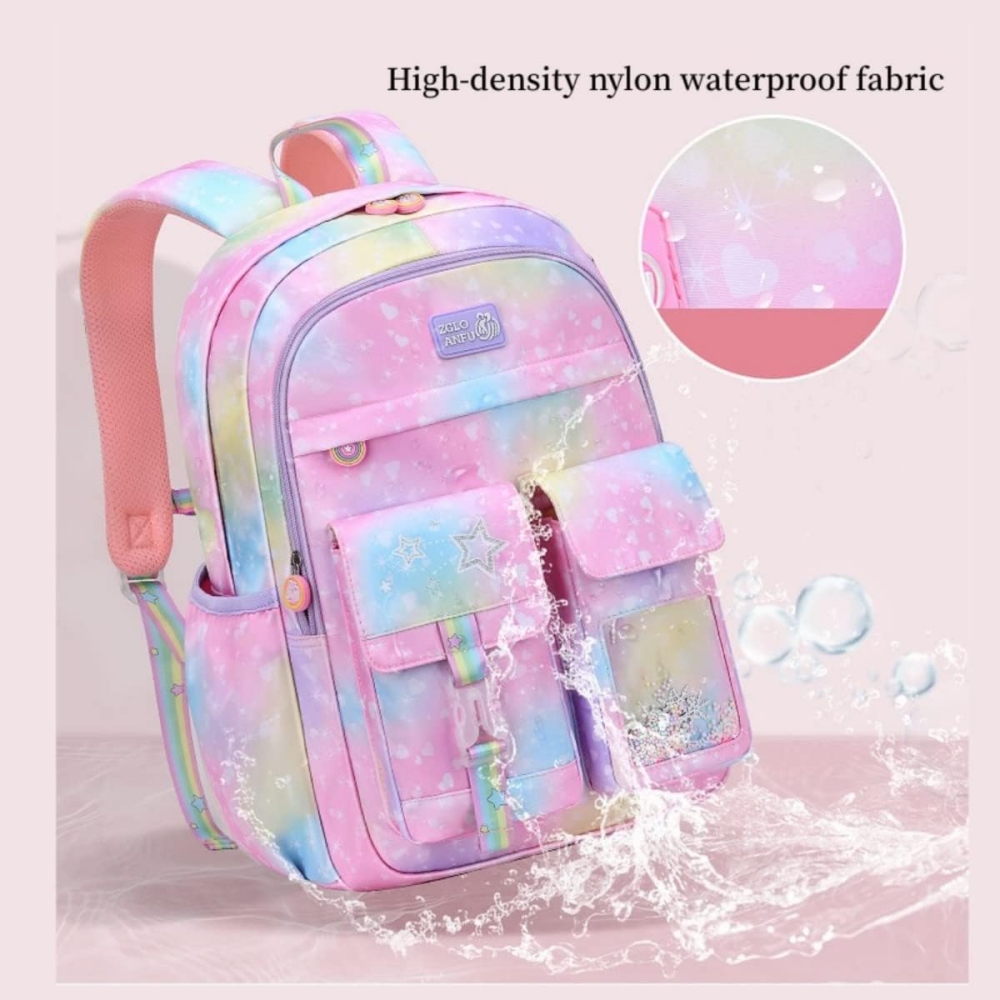 Mochilas escolares para niñas, ligeras, lindas, para adolescentes y niños, rosa 8