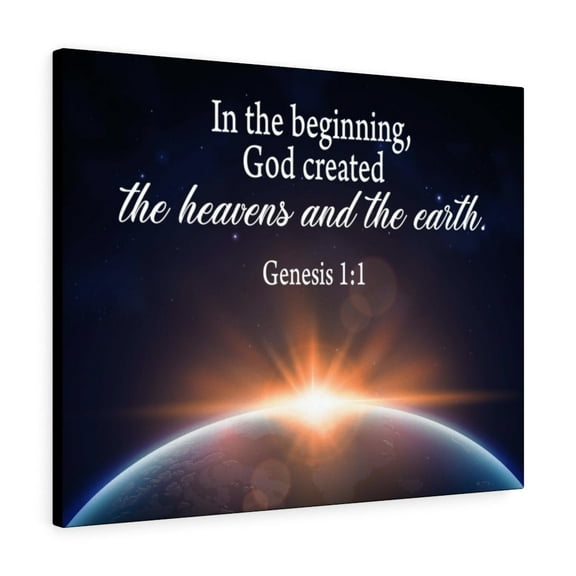 Scripture Walls The Beginning Genesis 1:1-2 Wall Art Christian Home Decor Unframed