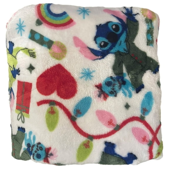 Big One Oversized Plush Disney Stitch Christmas Throw Blanket, 5'x6'