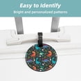 thumbnail image 2 of 2Pcs Leather Round Dinosaur Cruise Luggage Tag with Privacy Cover and Name ID Tag - Suitable for Travel Handbags Backpacks School Bags Luggage Tags, 2 of 7