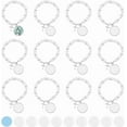 thumbnail image 1 of 12 juegos de pulseras de rosario de sublimación en blanco para bautismo, con cuentas de rosario de perlas de imitación, pulseras con foto conmemorativa con cabujones de transferencia de calor., 1 of 6