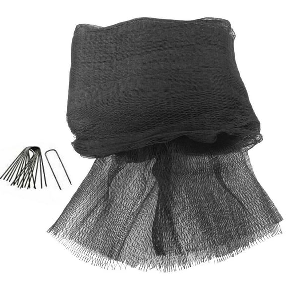 Green Vista 30x10' Quality Bird Barrier Netting w/ 16 Steel Stakes - 3/4" Mesh