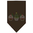 thumbnail image 1 of Christmas Cupcakes Rhinestone Bandana Cocoa Large, 1 of 1