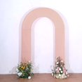 thumbnail image 6 of Efavormart 7ft Dusty Rose Spandex Fitted Open Arch Backdrop Cover, Double-Sided U-Shaped Wedding Arch Slipcover, 6 of 11