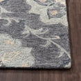 thumbnail image 4 of LR Home Wade 2' x 3' Dark Gray/Blue Floral Wool Indoor Area Rug, 4 of 6
