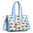 thumbnail image 2 of Teacher Tote Bag,Colorful Dinosaurs Pattern Teacher Utility Tote Bag,Large Work Tote Bags for Women with Multiple Pockets,Top Zipper Closure,13.8x10.6x6.7 Inch, 2 of 5