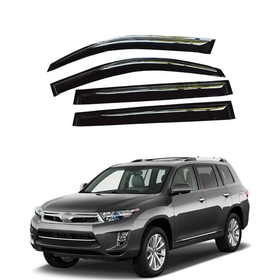 Genrics For 2008-2013 Toyota Highlander Window Visors Rain Guard Vent Shade Deflector