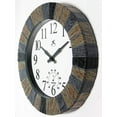 thumbnail image 4 of Infinity Instruments 13-inch x 13-inch Indoor/Outdoor Faux Dark Slate Multicolor Wall Clock 2 with Thermometer, 4 of 7