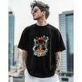 thumbnail image 4 of Camisetas gráficas para hombre, camiseta clásica informal suave de manga corta con cuello redondo y estampado de gato ramen, tallas XS a 5XL, estilo japonés., 4 of 8